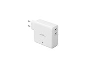 Mobiel - Adapters & Opladers - Deltaco USB-C wall charger with built-in power bank and GaN technology - 9600 mAh - White - PB-Q1004