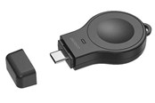 Batterij - Deltaco AWC-102 - Mini wireless charger for apple watch USB-C black - AWC-102