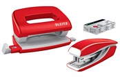 Bureau-accessoires - Leitz NeXXt WOW Mini Nietmachine en Perforator Set Rood - 55612026