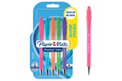 Schrijf- en tekengerei - Paper Mate Flexgrip Ultra Brights Retractable Ballpen M Black 5-Blister - 2171853