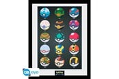 Merchandise - ABYstyle - POKEMON Framed print Pokeballs - Afbeelding - PFC2076