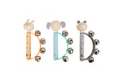 Muziek - Small Foot - Wooden Baby Tambourine Animal Pastel (Assorted) - 12346