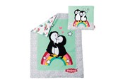 Pop, teddybeer en materiaal - Heless Penguin Doll Blanket with Pillow - 1000
