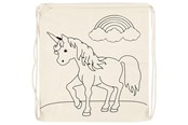 Creatief spelen - Creativ Company Color your own Cotton Gym Bag Unicorn - 499652
