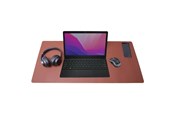 Muismat & accessoires - Desire2 Prestige Pad Desk Mat 400x900mm Brown - D2DMBN