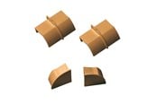 Kabelgoot, Kabelhoes & Kabelbinders - D-LINE Adapter Kit 22x22mm 4 Pieces Oak Colored - CPECAP22QSP