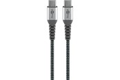 USB-kabel - Goobay USB-C <-> USB-C - Sleeve - 0.5m - Zwart - 4040849493010