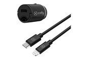 Mobiel - Adapters & Opladers - CELLY ProPower car power adapter - ultra compact - 24 pin USB-C - 20 Watt - CCMINILIGHT