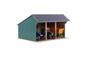 Pop, teddybeer en materiaal - Kids Globe Agricultural Shed for Tractors Large 1:32 - 610193