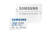 Geheugenkaart - Samsung EVO Plus microSD/SD - 160MB/s - 256GB - MB-MC256SA/EU