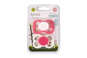 Babyspullen - Barnets Favorit 2 pak luftsutter silikone 0-6 mdr. – Pink/Hvid - BF-10005-1