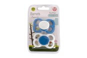 Babyspullen - Barnets Favorit 2 pak luftsutter silikone 0-6 mdr. – Blå/Hvid - BF-10005-2