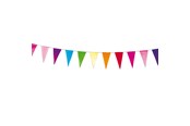 Decoratie - Haza Witbaard Bunting multicolor (10m) - 405590