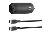 Mobiel - Adapters & Opladers - Belkin BoostCharge 30W USB-C Car Charger + USB-C to USB-C cable - CCA004BT1MBK-B6