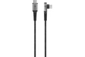 USB-kabel - Pro USB-C <-> USB-C - 90° - Sleeved - 2m - Grijs - 4040849646607
