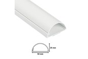 Kabelgoot, Kabelhoes & Kabelbinders - D-LINE D-profile Cable Cover 50x25mm 1x1m White - 5025W-1M