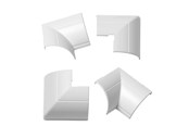 Kabelgoot, Kabelhoes & Kabelbinders - D-LINE Adapter Kit 22x22mm White - FLIBEBAP22QSW
