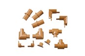 Kabelgoot, Kabelhoes & Kabelbinders - D-LINE Adapter Kit 16x8mm 13 Pieces Oak coloured - RETAP1608O