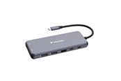 USB hub - Verbatim CMH-14 14-Port USB-C Pro Multiport Hub USB hub - 14 - USB 3.1 - Grijs - 32154