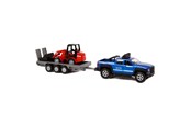 Speelgoedauto - Kids Globe Off-Road Vehicle with Trailer and Shovel 30cm - 510207