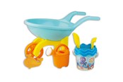Buiten spelen - Androni Wheelbarrow with Bucket Set Underwater World 7 pcs - 6323-FISH