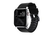 Smartwatch - Accessoires - Nomad - Active Band Pro - 44mm/42mm Silver Hardware Black Active Leather FKM - NM1A41SNW0
