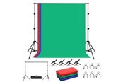 Camera- en lensaccessoires - Puluz Photo studio background support  2x2m + Backdrops 3 pcs - PKT5204