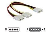 Voedingskabel (intern) - DeLOCK - power splitter - 4 PIN internal power to 4 PIN internal power - 11 cm - 82100