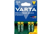 Batterij - VARTA Recharge Charge Accu Power AAA 1000 mAh 4-Pack (3+1) - 5703301494