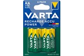 Batterij - VARTA Recharge Charge Accu Power AA 2100mAh 6 Pack - 56706101436