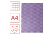 Schrijfblokken, formulieren en notitieboekjes - Esselte Colour'Breeze A4 Notebook squared wirebound Lavender - 628479