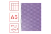 Schrijfblokken, formulieren en notitieboekjes - Esselte  Colour'Breeze A5 Notebook squared wirebound Lavender - 628469