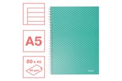 Schrijfblokken, formulieren en notitieboekjes - Esselte  Colour'Breeze A5 Notebook lined wirebound Green - 628472
