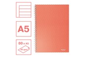 Schrijfblokken, formulieren en notitieboekjes - Esselte  Colour'Breeze A5 Notebook lined wirebound Coral - 628473