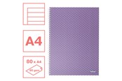 Schrijfblokken, formulieren en notitieboekjes - Esselte  Colour'Breeze A4 Notebook lined wirebound Lavender - 628484