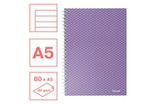 Schrijfblokken, formulieren en notitieboekjes - Esselte  Colour'Breeze A5 Notebook lined wirebound Lavender - 628474