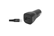 Mobiel - Adapters & Opladers - GEAR Charger 12-24V 1xUSB 2.4A Black Lightning cable 1m MFI C89 - 665090