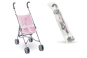 Pop, teddybeer en materiaal - Corolle Cor. MGP 14''/17''UMBREvi LOVELA STROLLER PINK - 9000141640