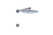 Douche- en montageaccessoires - Vola 2261-19 single lever mixer and head shower, brass nature - 2261-19