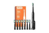 Elektrische tandenborstel - Bitvae Elektrische tandenborstel Sonic toothbrush with tips set and travel case D2 (black) - D2 Black