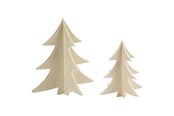 Bouw-/constructiekits - Creativ Company Decorate your 3D Wooden Christmas Trees 2pcs. - 56712