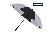 Vrije tijd & Reizen - Falcone Reflective Umbrella - Automatic - Windproof - 120 cm - Black / Silver - GP-48-8120