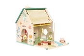 Houten speelgoed - Classic World Wooden Dollhouse with Garden 10 pcs - 50563