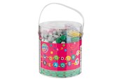 Schrijf- en tekenartikelen - Creative Craft Group Bucket with Wooden Beads 250gr. - 100013