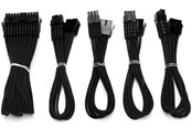 Voedingskabel (intern) - DUTZO Sleeved voeding verlengkabel kit (v2) - Zwart - DSC-PCEV230CMBLK