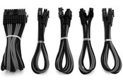 Voedingskabel (intern) - DUTZO Sleeved voeding verlengkabel kit (v2) - Zwart / Grijs - DSC-PCEV230CMBG