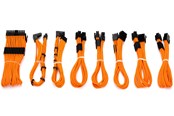 Voedingskabel (intern) - DUTZO Sleeved voeding verlengkabel Pro kit - Oranje - DSC-PCEP30CMORN