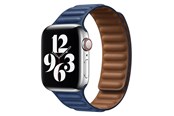 Smartwatch - Accessoires - Lippa Apple Watch Magnetic leather strap 38/40/41 - Navy Blue / Brown - LPAW002