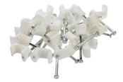 Kabelgoot, Kabelhoes & Kabelbinders - Nordic Quality Cable clip flat 6x10mm White 25 pcs. - 222796