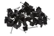 Kabelgoot, Kabelhoes & Kabelbinders - Nordic Quality Cable clip flat 3x5mm black 25 pcs. - 303781